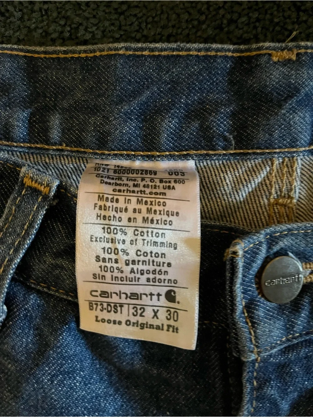 Carhartt classic indigo